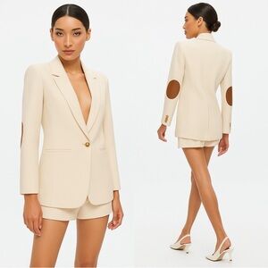 Alice + Olivia Elbow Patch Blazer